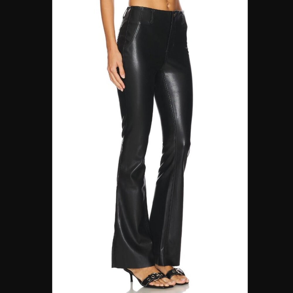 Free People (We The Free) Level Up Faux Leather Slit Bootcut Jeans Size 29